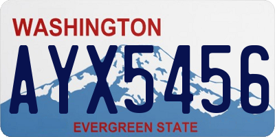 WA license plate AYX5456