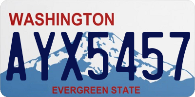 WA license plate AYX5457