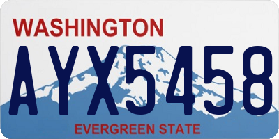 WA license plate AYX5458