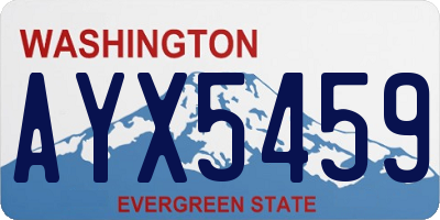 WA license plate AYX5459