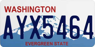 WA license plate AYX5464