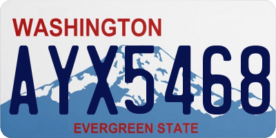 WA license plate AYX5468