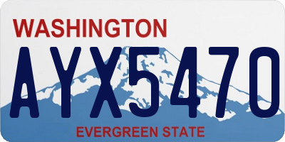 WA license plate AYX5470