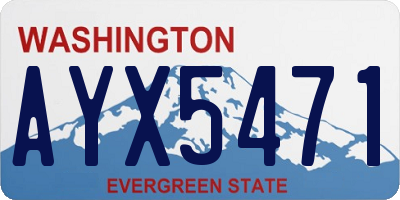 WA license plate AYX5471