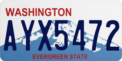 WA license plate AYX5472