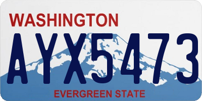 WA license plate AYX5473