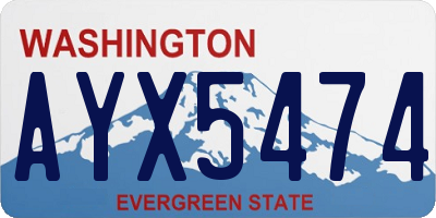 WA license plate AYX5474