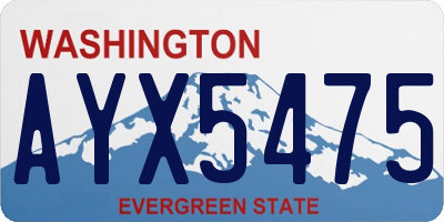 WA license plate AYX5475