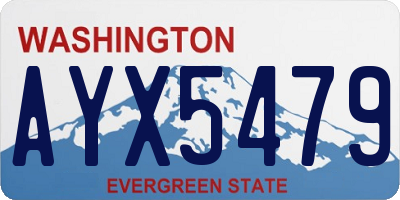 WA license plate AYX5479