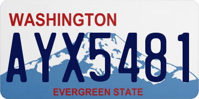 WA license plate AYX5481