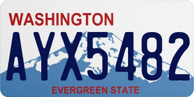 WA license plate AYX5482