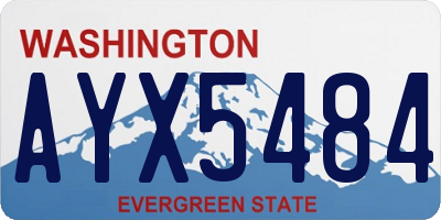 WA license plate AYX5484