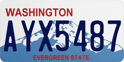 WA license plate AYX5487