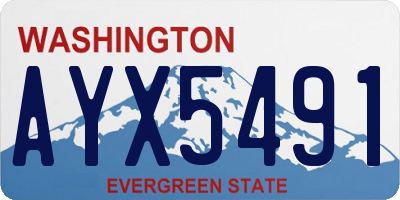 WA license plate AYX5491