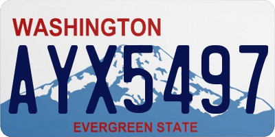 WA license plate AYX5497