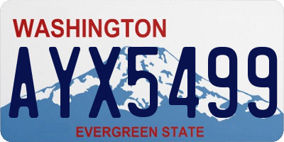 WA license plate AYX5499