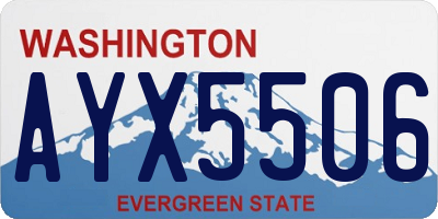 WA license plate AYX5506