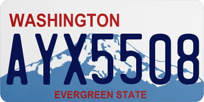 WA license plate AYX5508