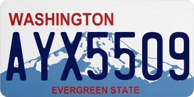 WA license plate AYX5509