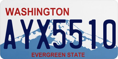 WA license plate AYX5510