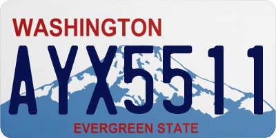 WA license plate AYX5511