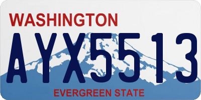 WA license plate AYX5513