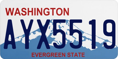 WA license plate AYX5519