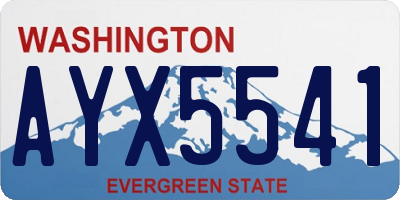 WA license plate AYX5541