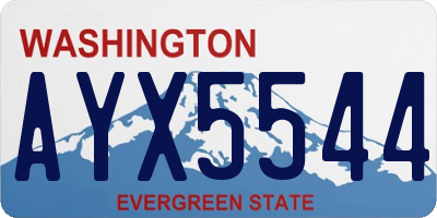 WA license plate AYX5544