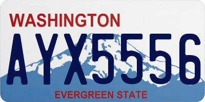 WA license plate AYX5556