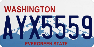 WA license plate AYX5559