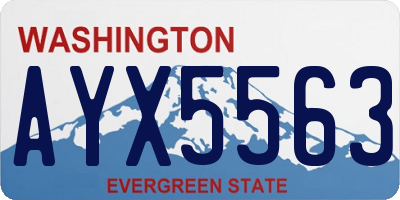 WA license plate AYX5563