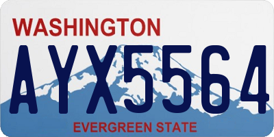 WA license plate AYX5564