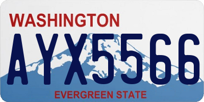 WA license plate AYX5566