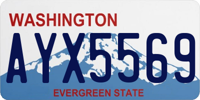 WA license plate AYX5569