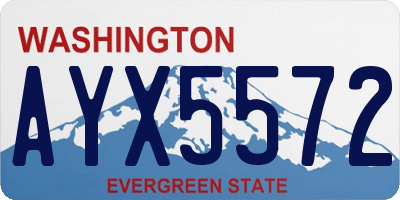 WA license plate AYX5572