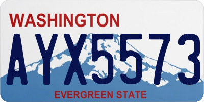 WA license plate AYX5573