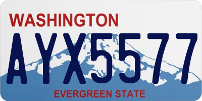 WA license plate AYX5577