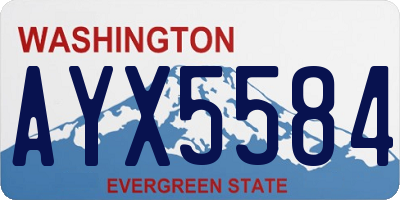 WA license plate AYX5584