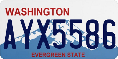 WA license plate AYX5586