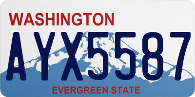 WA license plate AYX5587