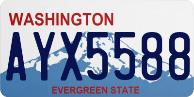 WA license plate AYX5588