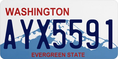 WA license plate AYX5591