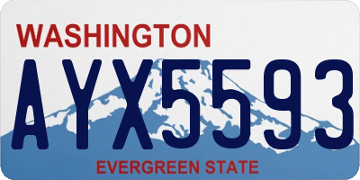 WA license plate AYX5593