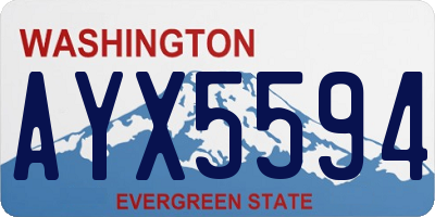 WA license plate AYX5594