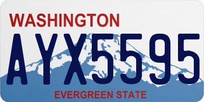 WA license plate AYX5595