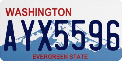 WA license plate AYX5596