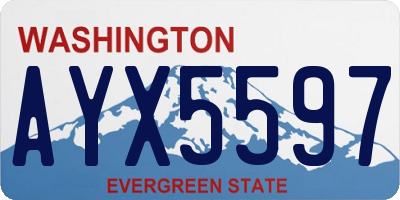 WA license plate AYX5597