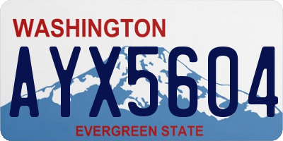 WA license plate AYX5604