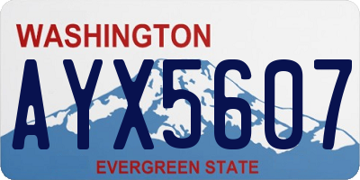 WA license plate AYX5607